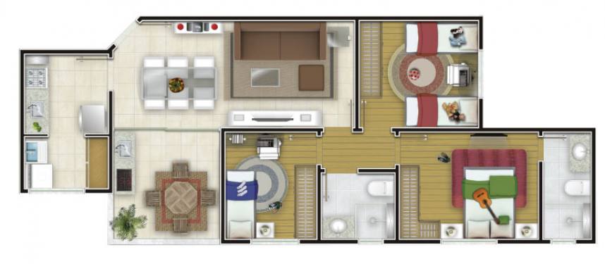 3 quartos